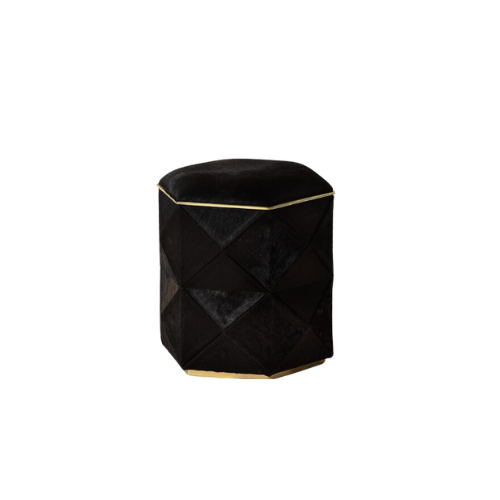 Ashanti Storage Ottoman Small  Gold