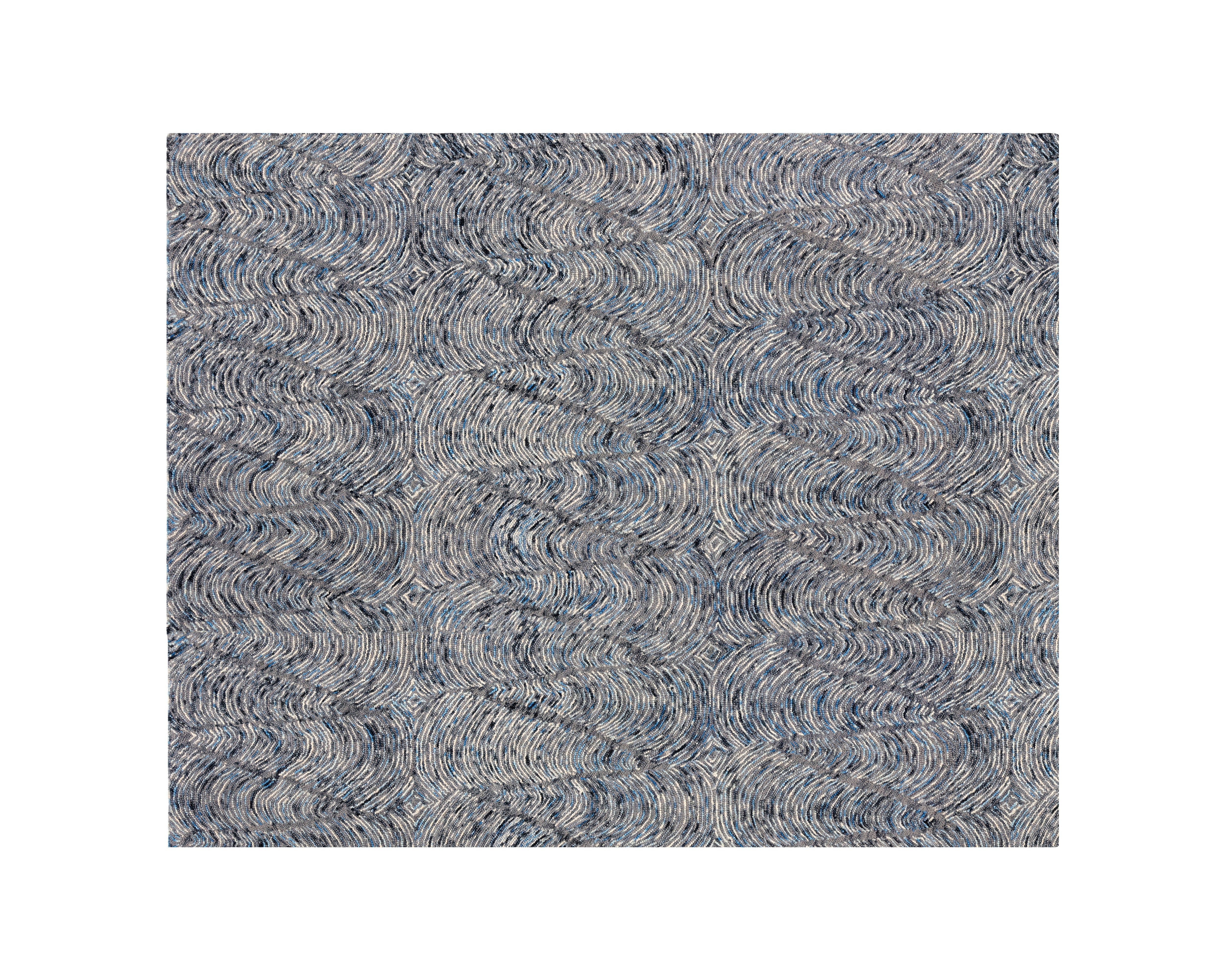 Corfu Handtufted Rug  Blue / Charcoal  8' X 10'