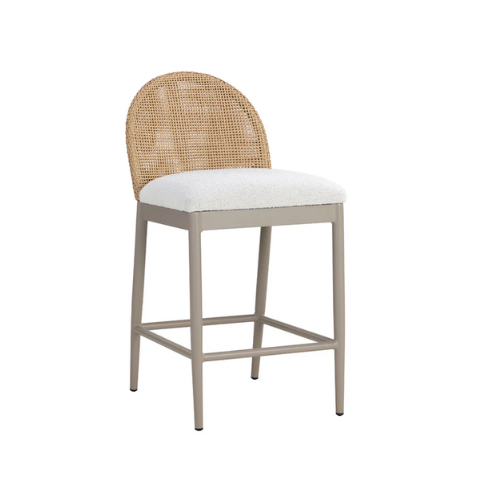 Calandri Counter Stool  Greige