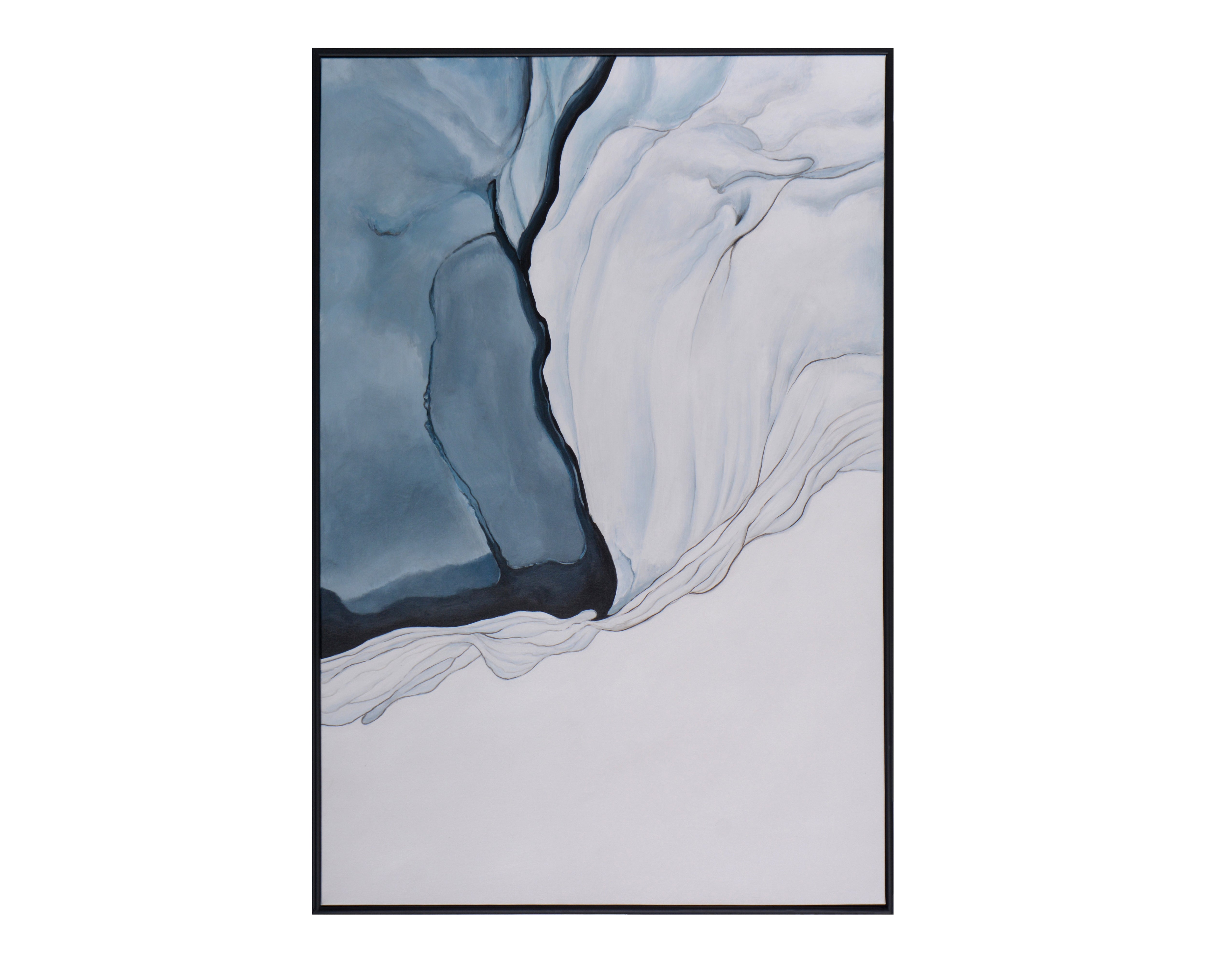 Glacial Rock  48" X 72"  Black Floater Frame