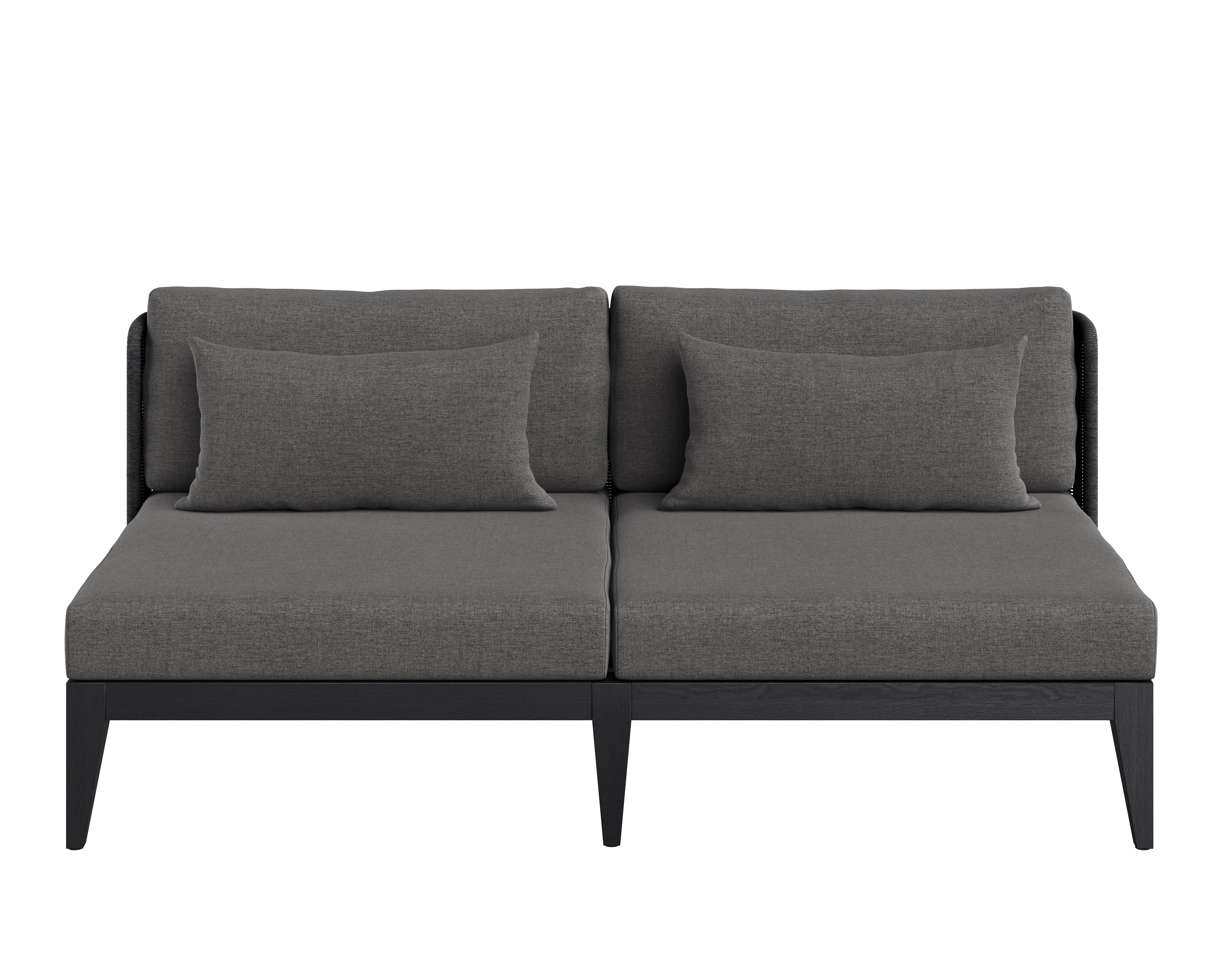 Ibiza 2 Seater Sofa  Charcoal