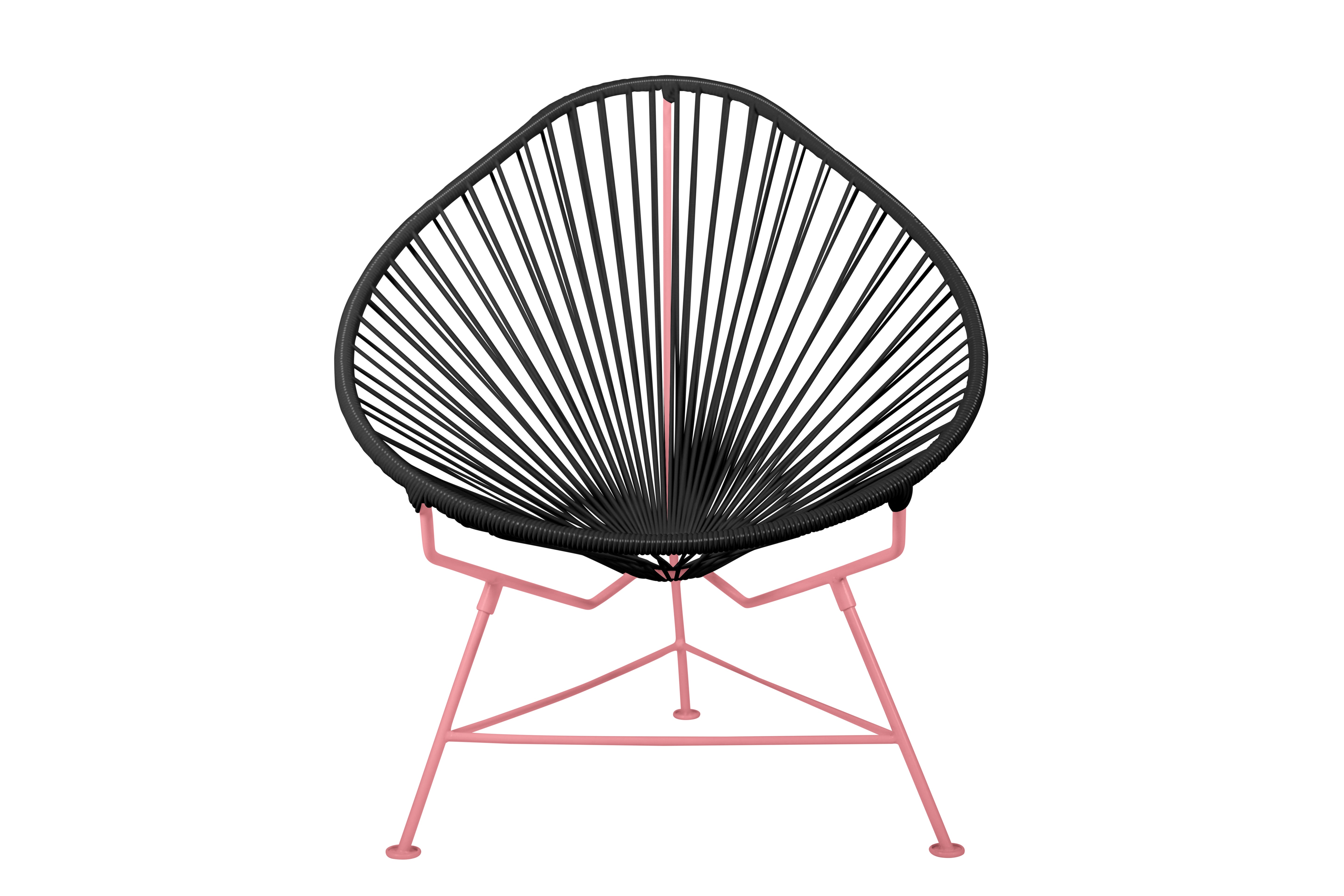 Acapulco Chair Coral Frame - Color Black Weave