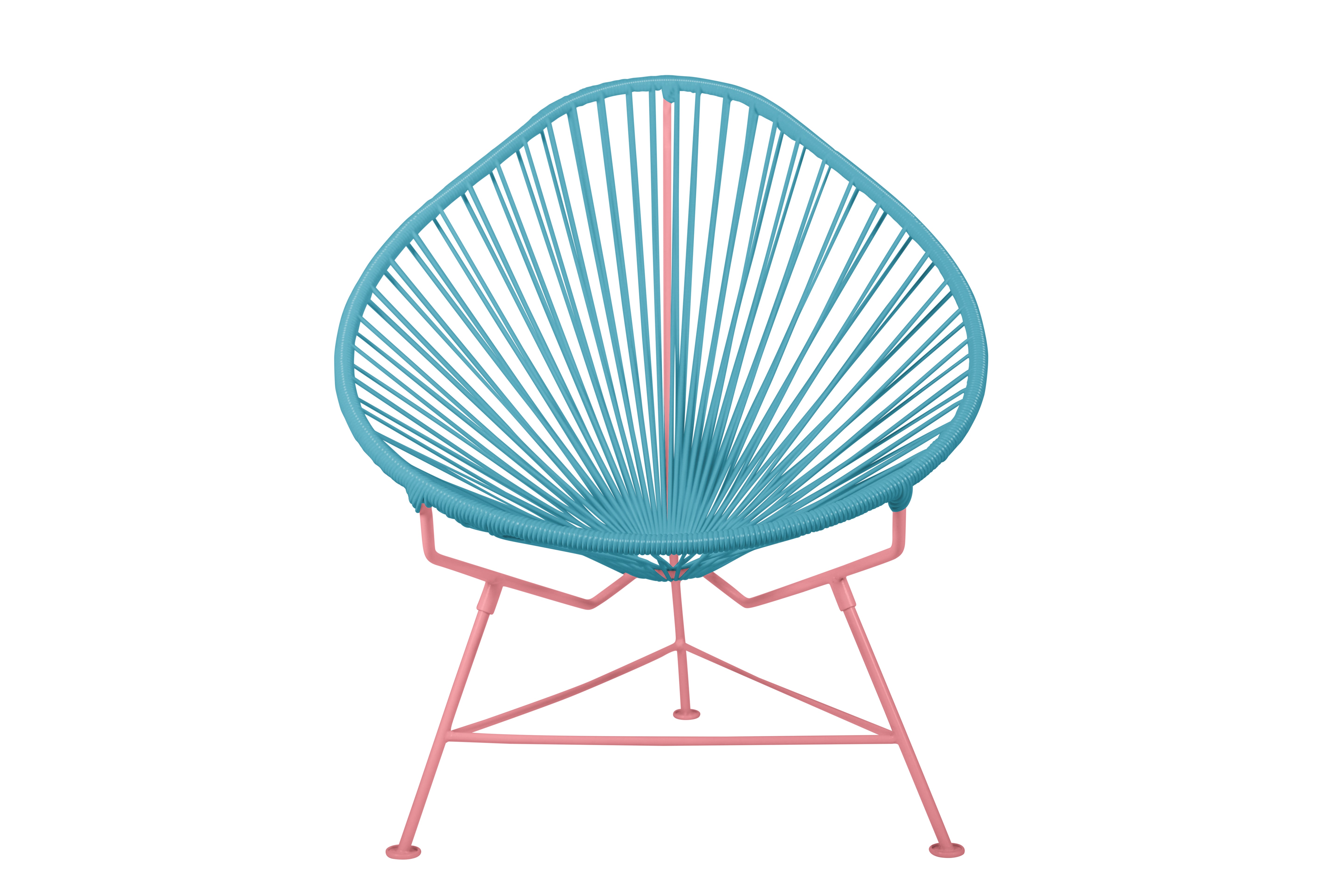 Acapulco Chair Coral Frame - Color Blue Weave