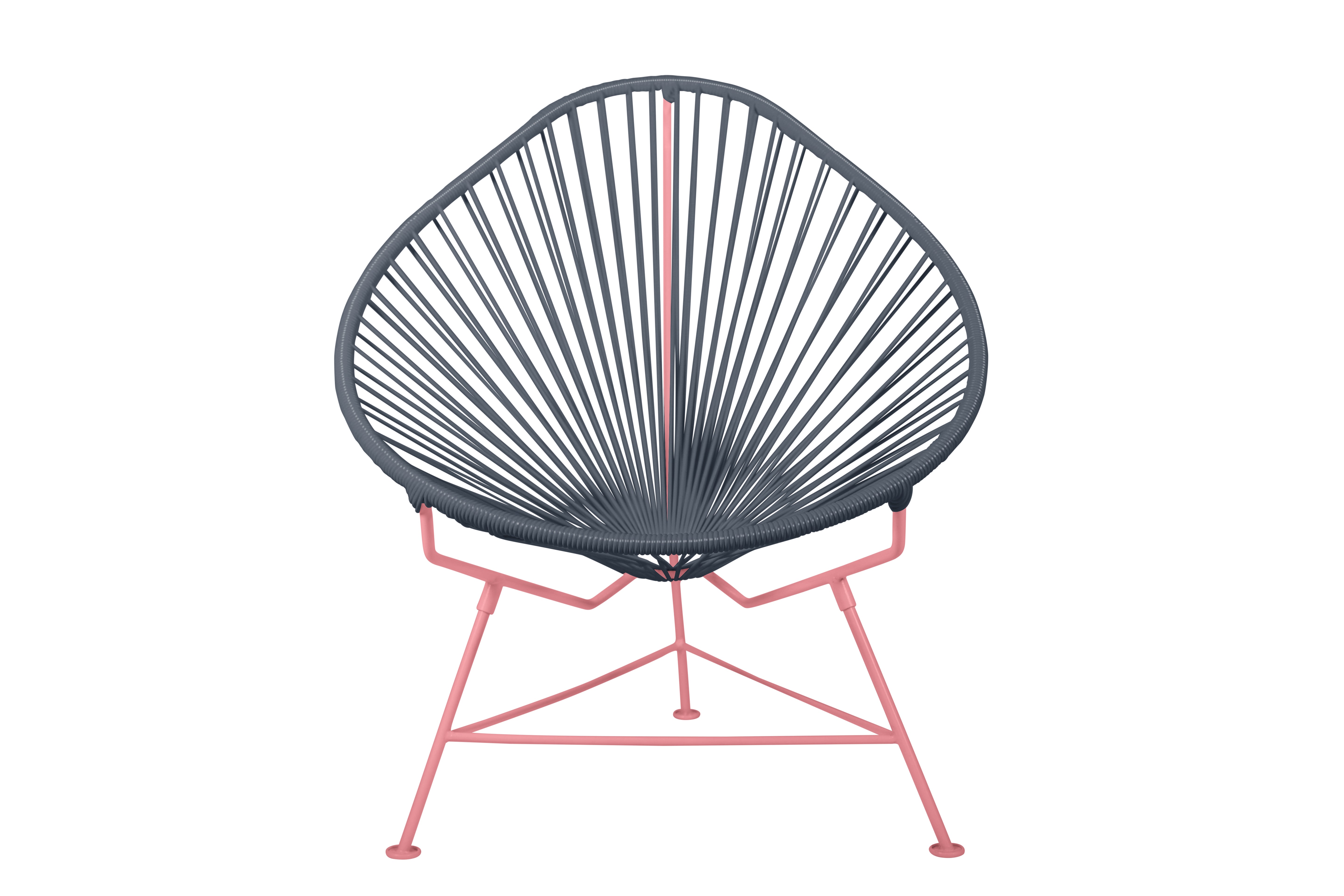 Acapulco Chair Coral Frame - Color Grey Weave