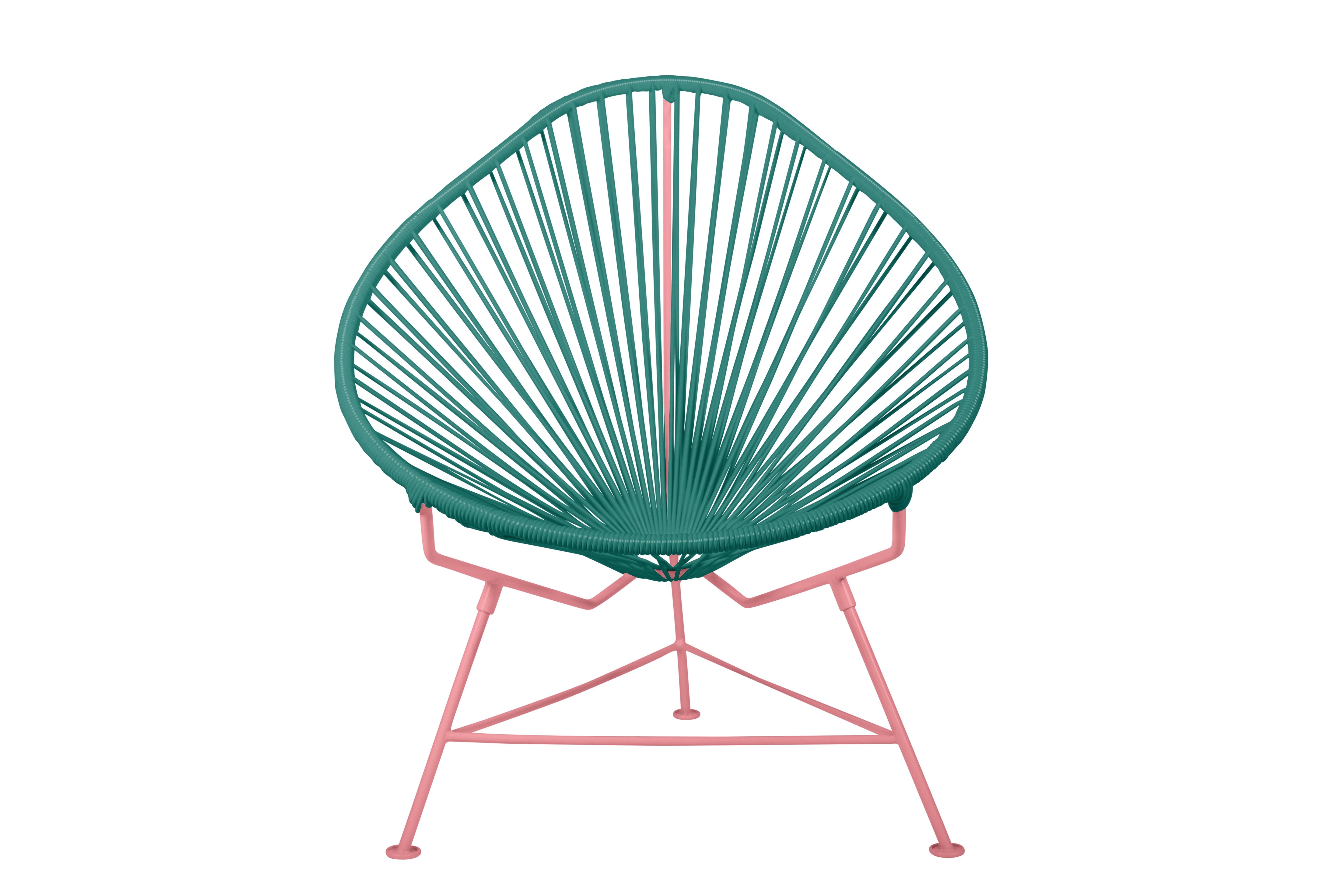 Acapulco Chair Coral Frame - Color Turquoise Weave