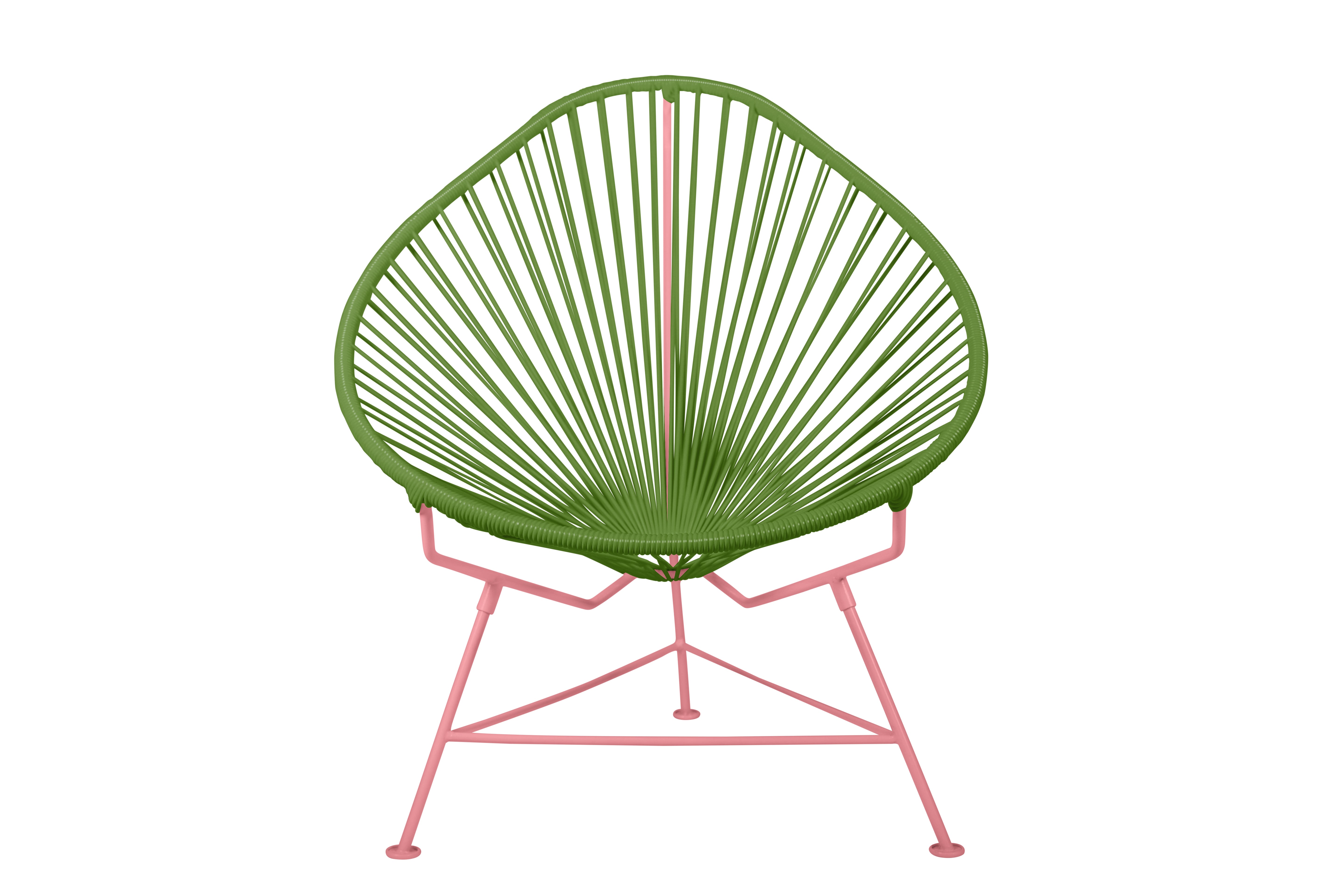 Acapulco Chair Coral Frame - Color Cactus Weave