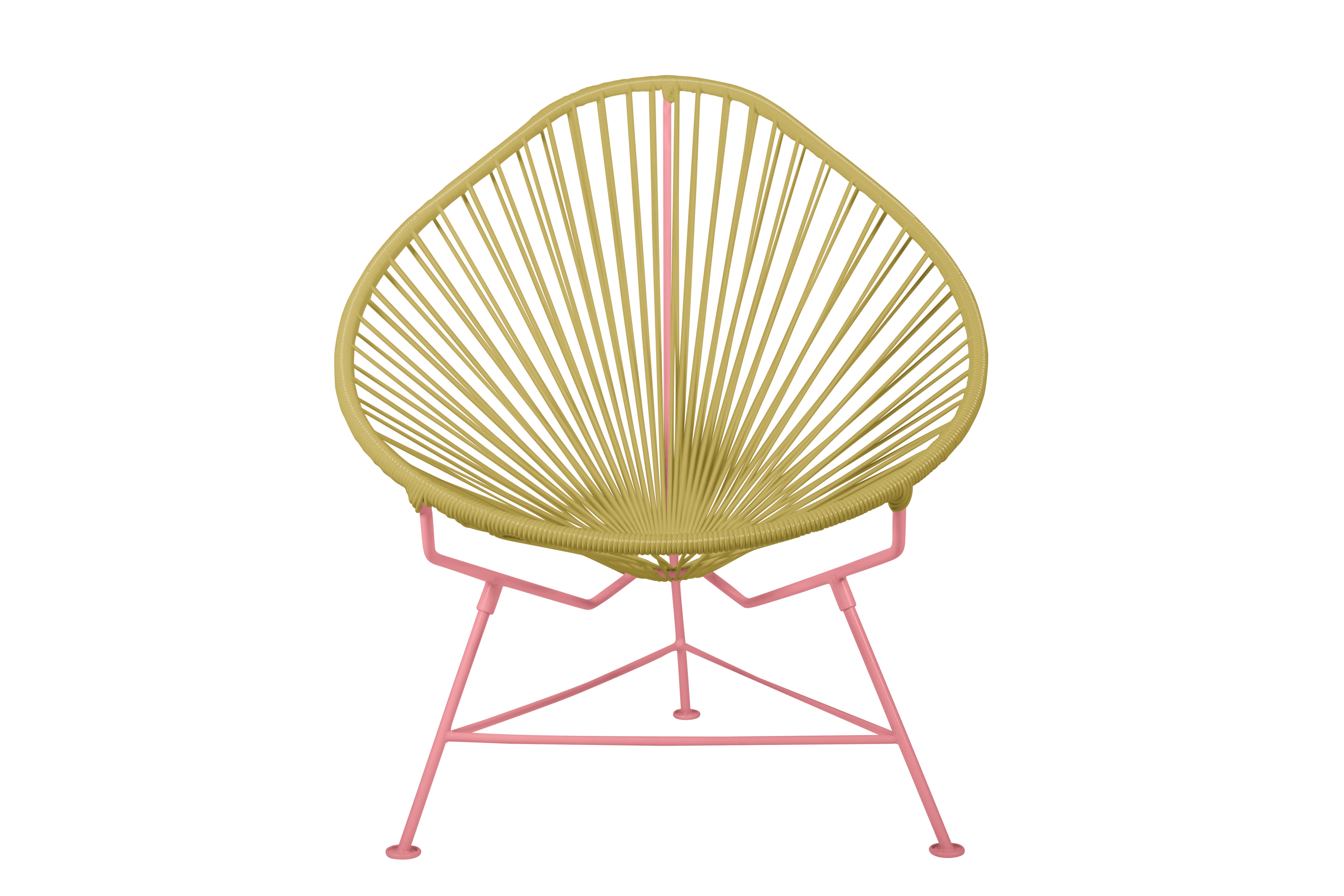 Acapulco Chair Coral Frame - Color Gold Weave