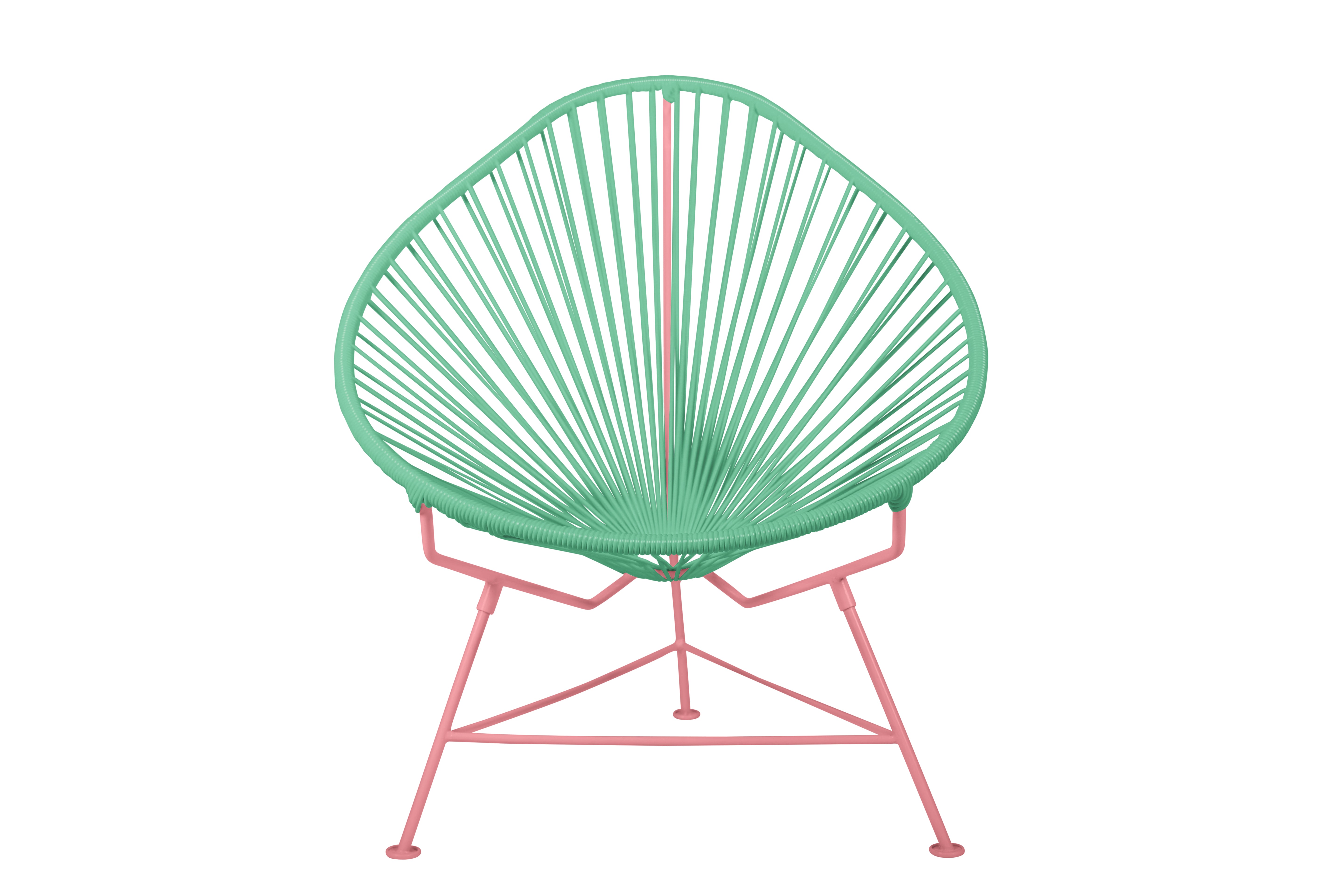 Acapulco Chair Coral Frame - Color Mint Weave