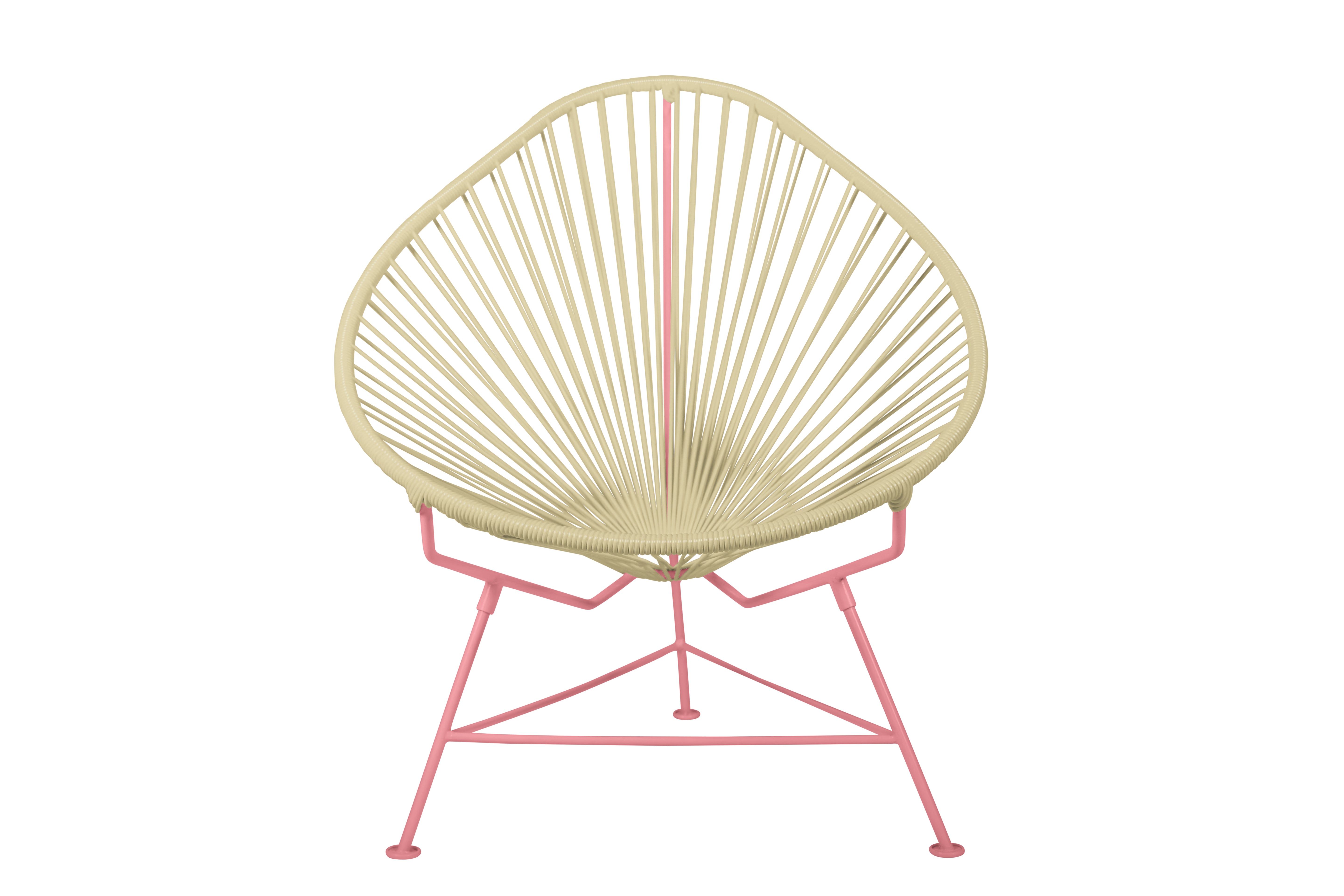 Acapulco Chair Coral Frame - Color Ivory Weave