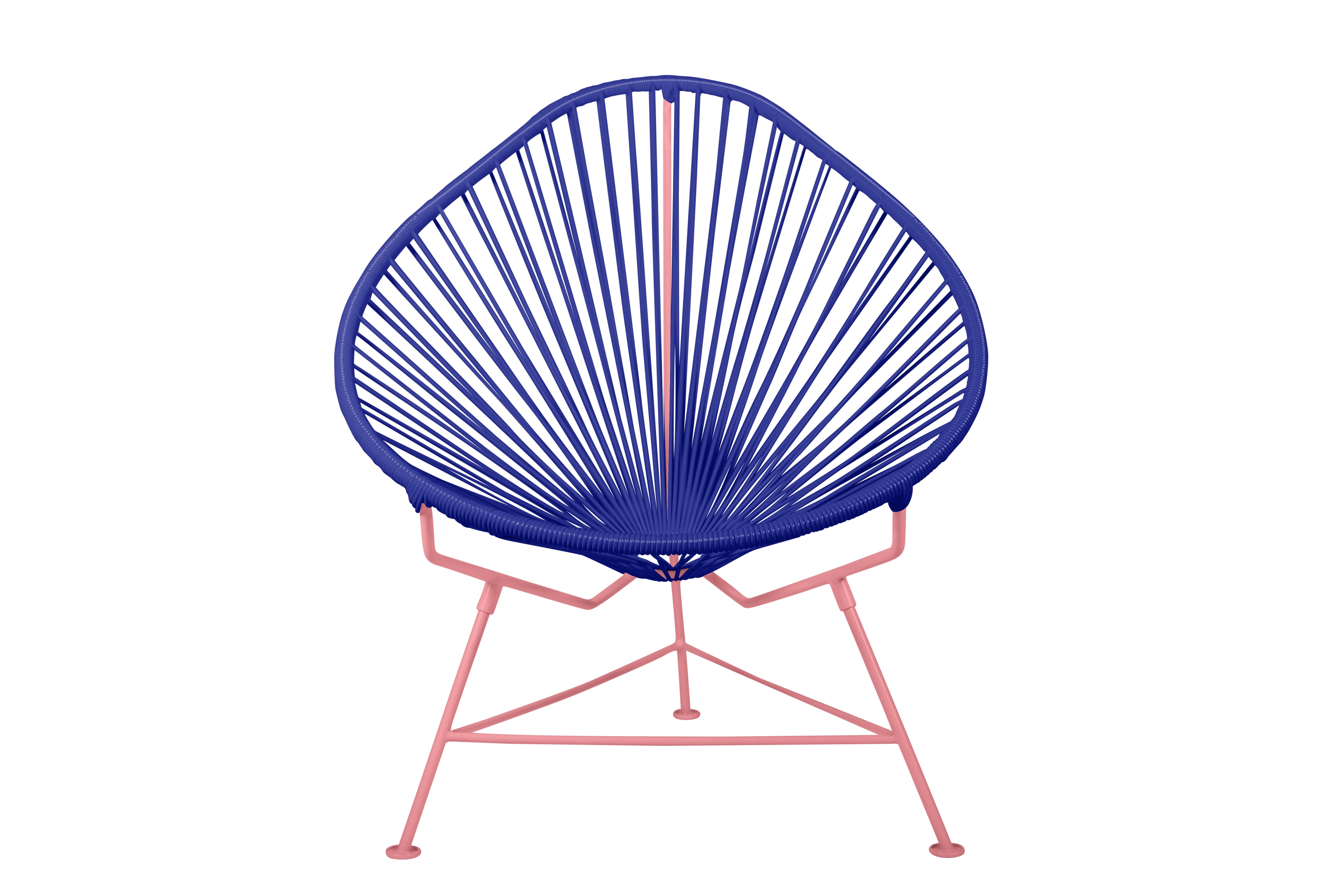 Acapulco Chair Coral Frame - Color Deep Blue Weave