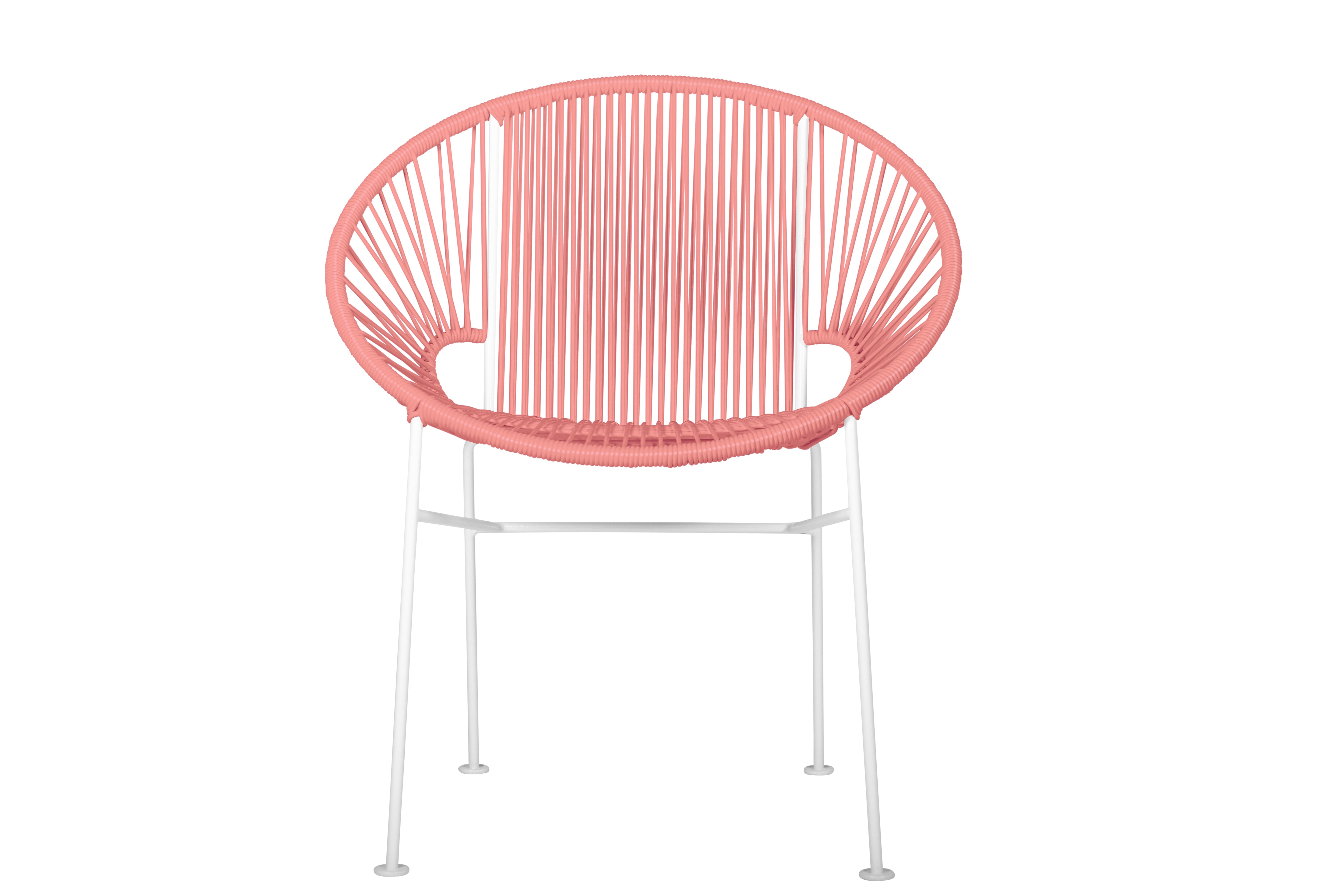 Concha Chair White Frame - Color Coral Weave