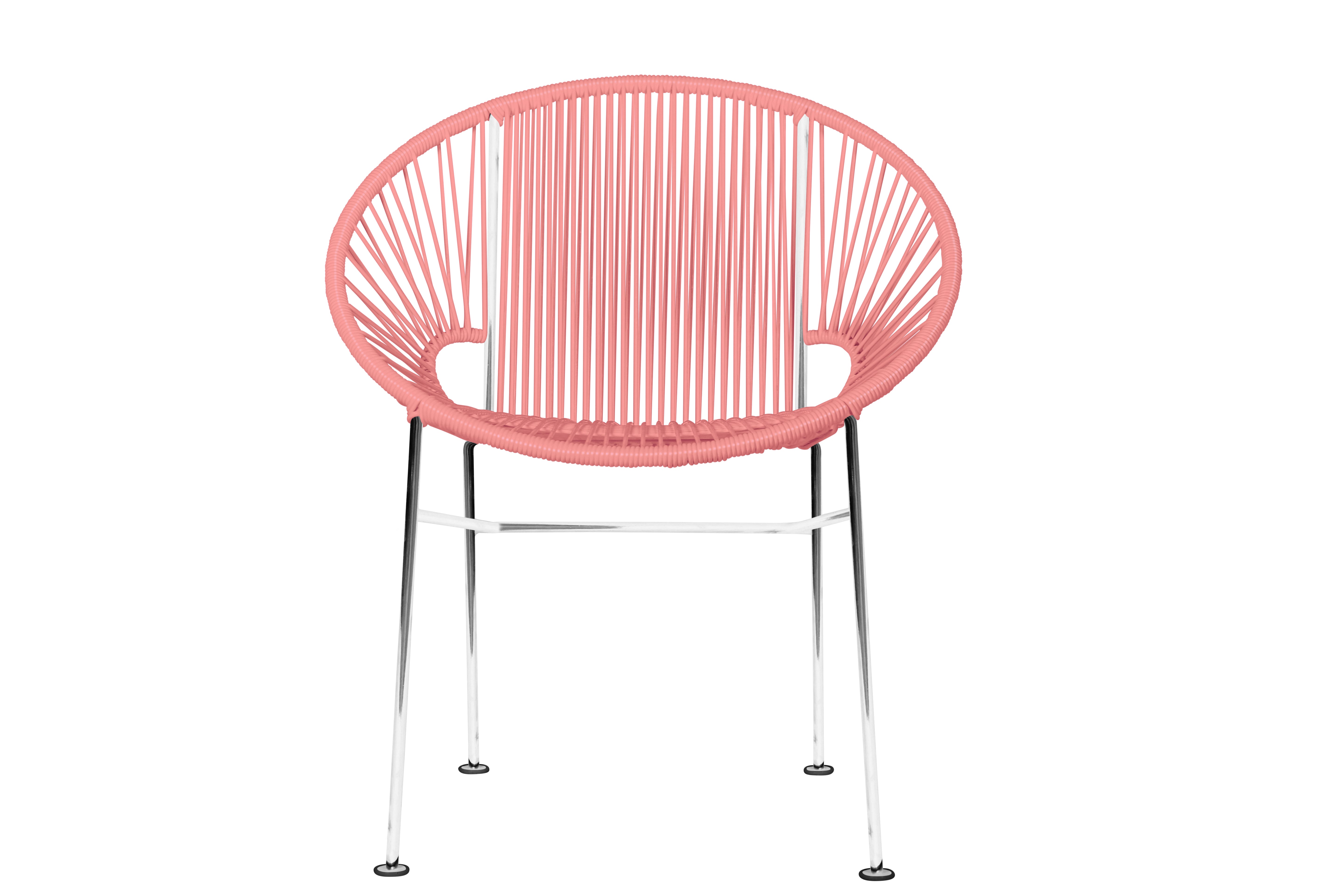 Concha Chair Chrome Frame - Color Coral Weave