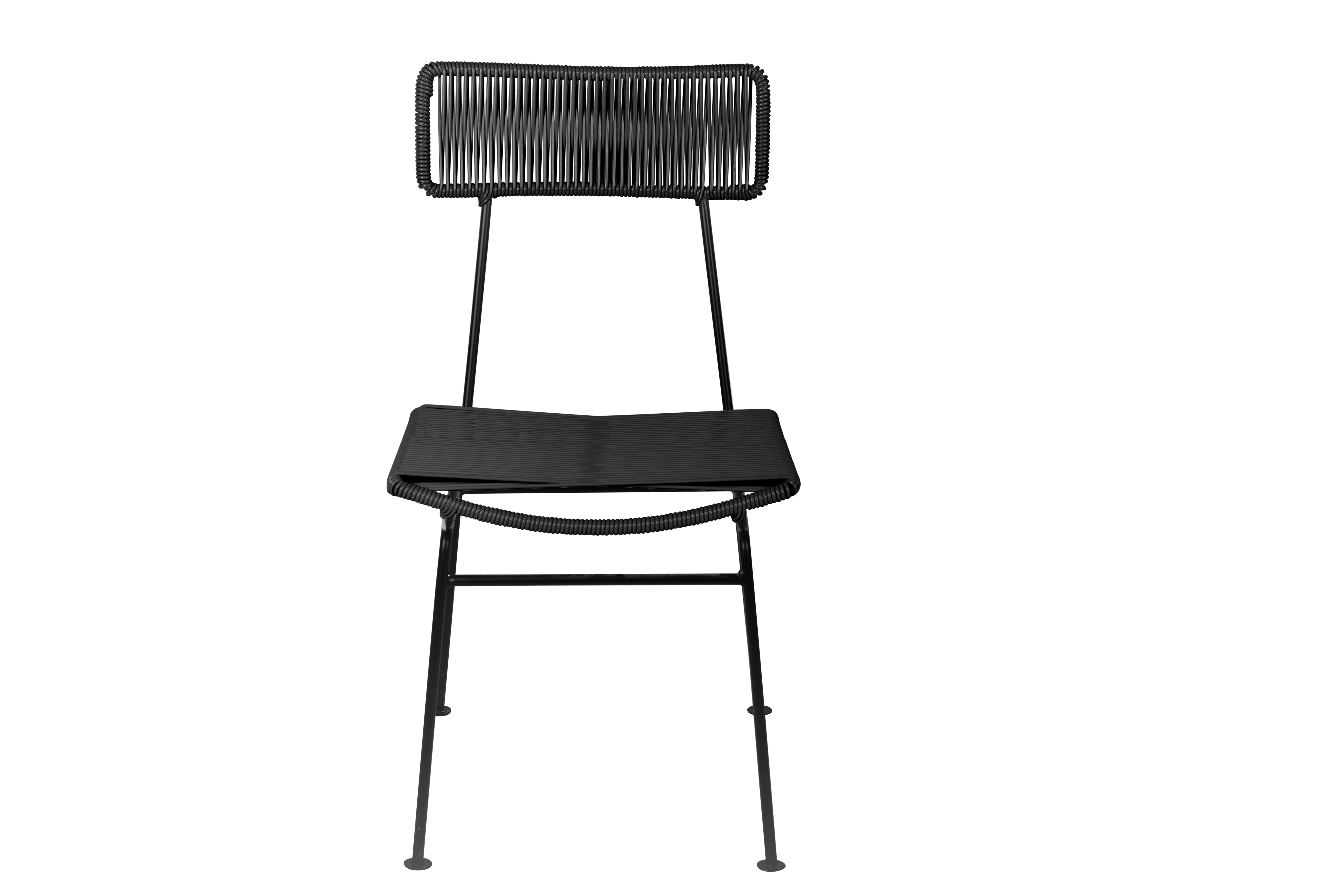 Hapi Chair Black Frame - Color Black Weave