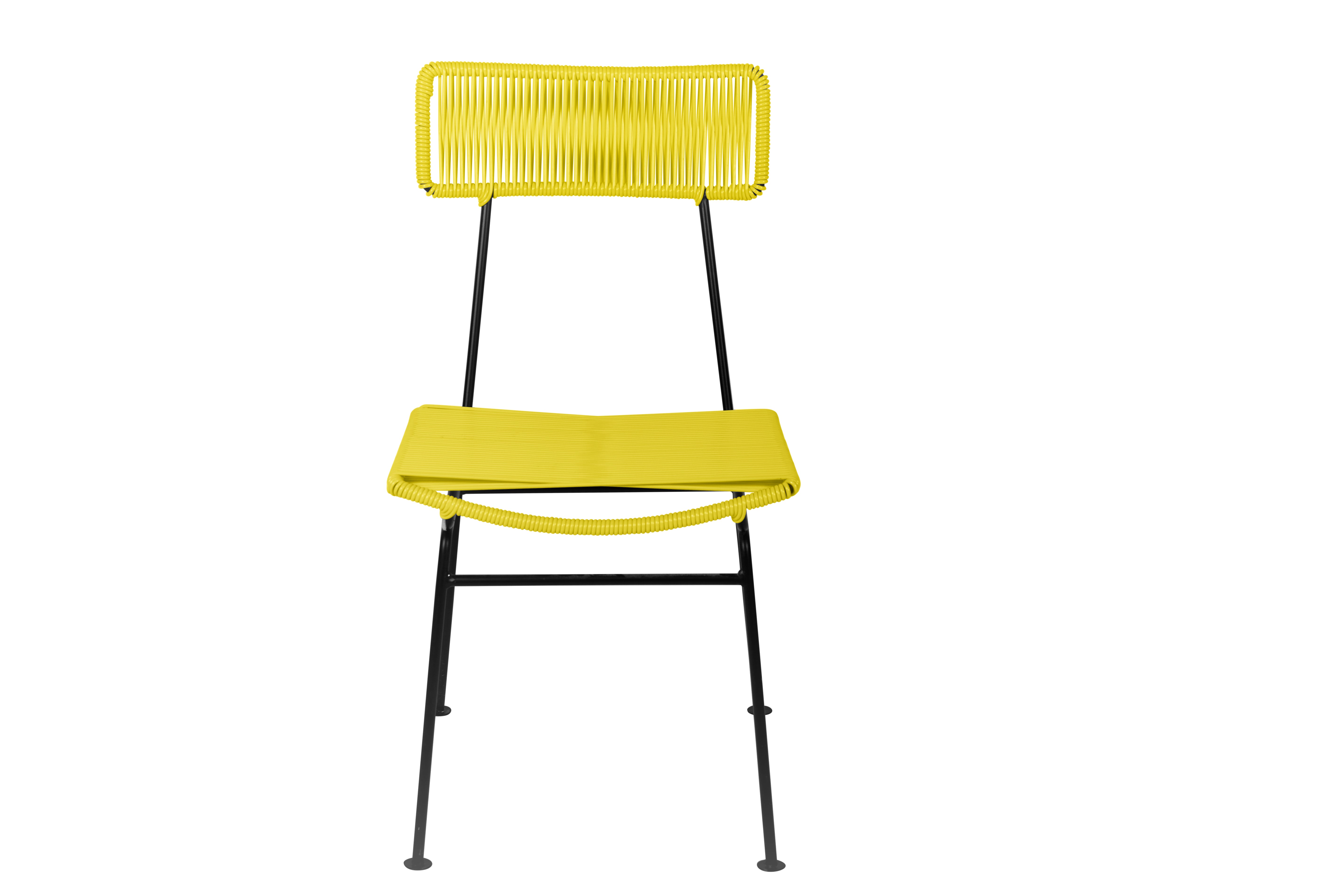 Hapi Chair Black Frame - Color Yellow Weave