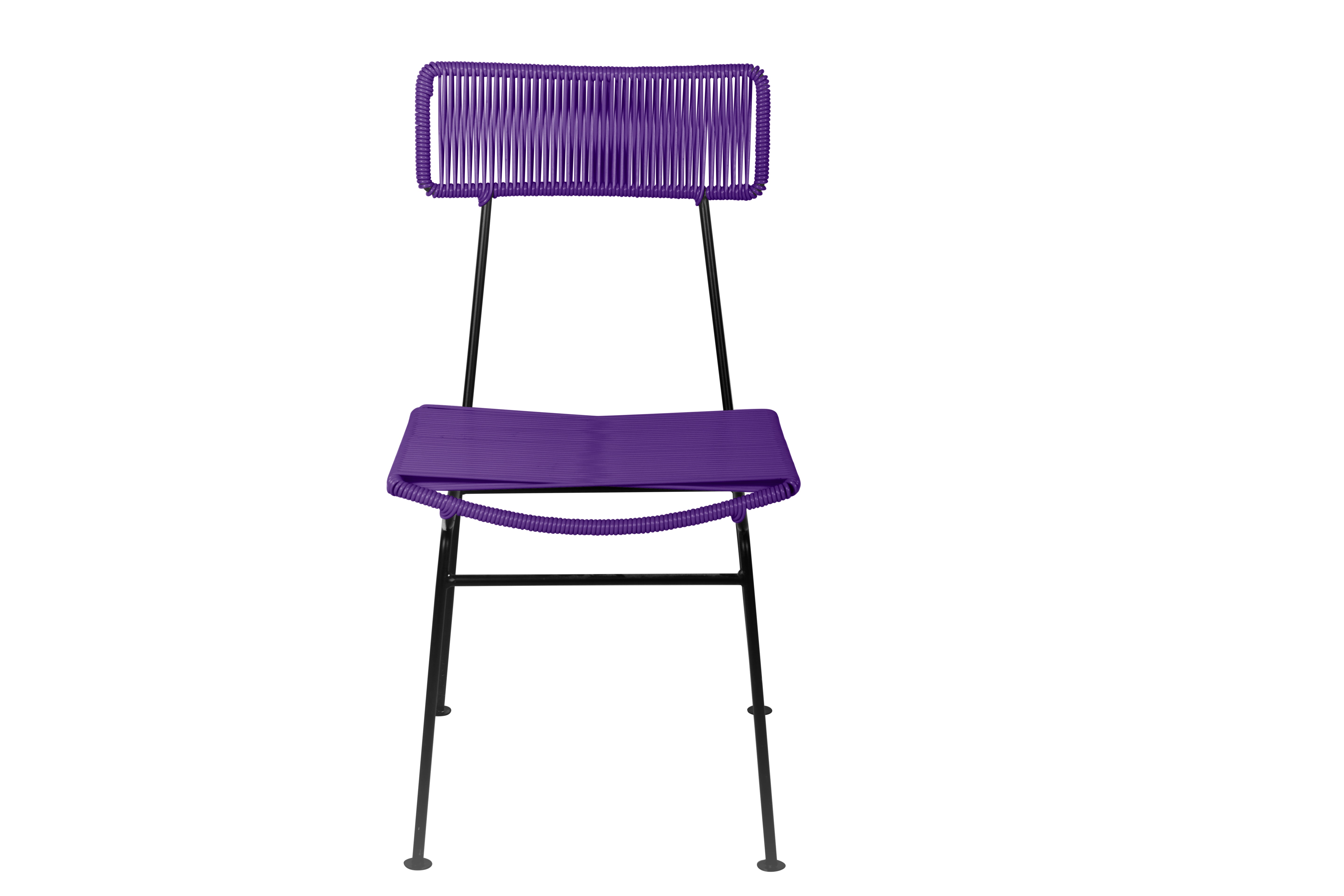 Hapi Chair Black Frame - Color Purple Weave