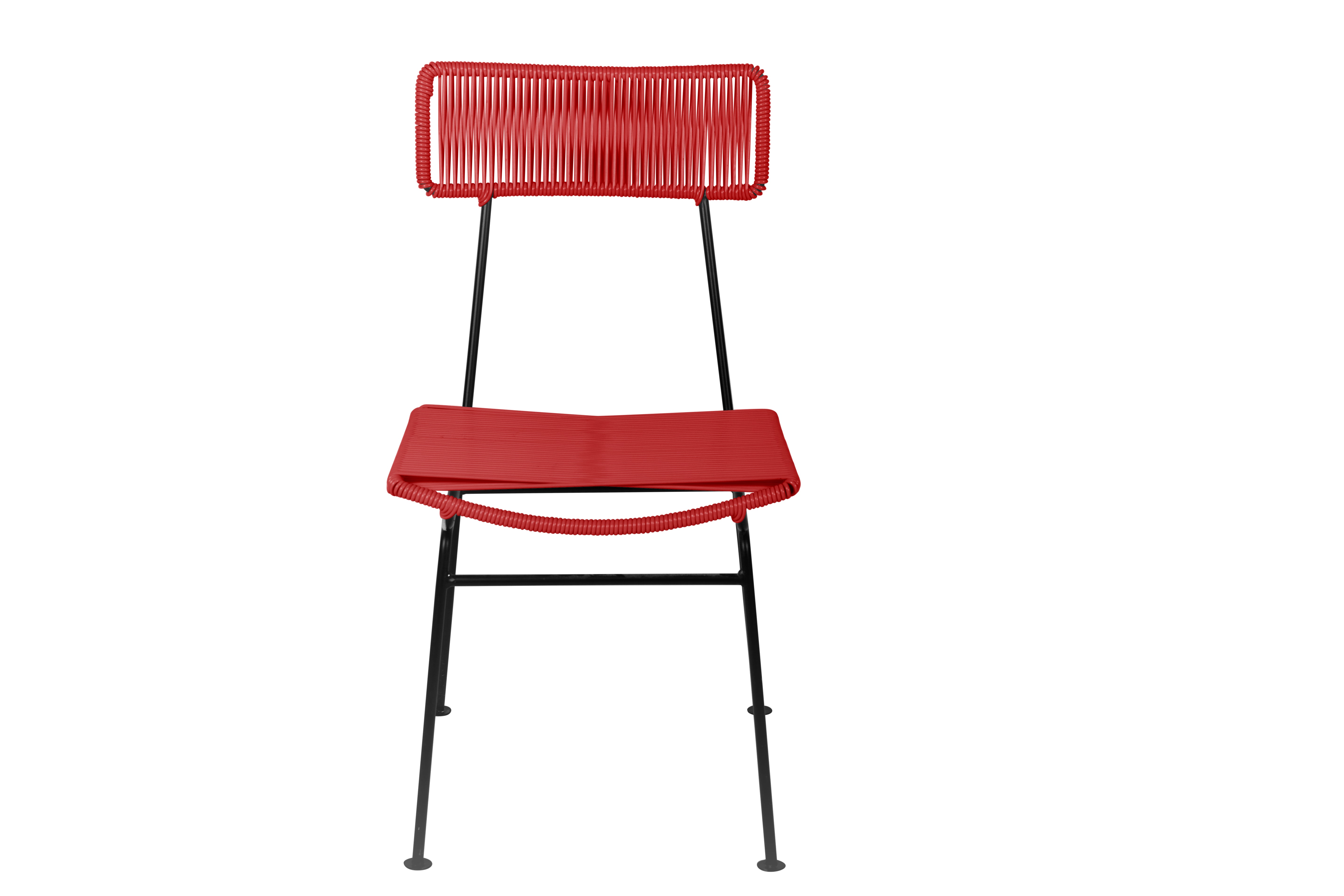 Hapi Chair Black Frame - Color Red Weave