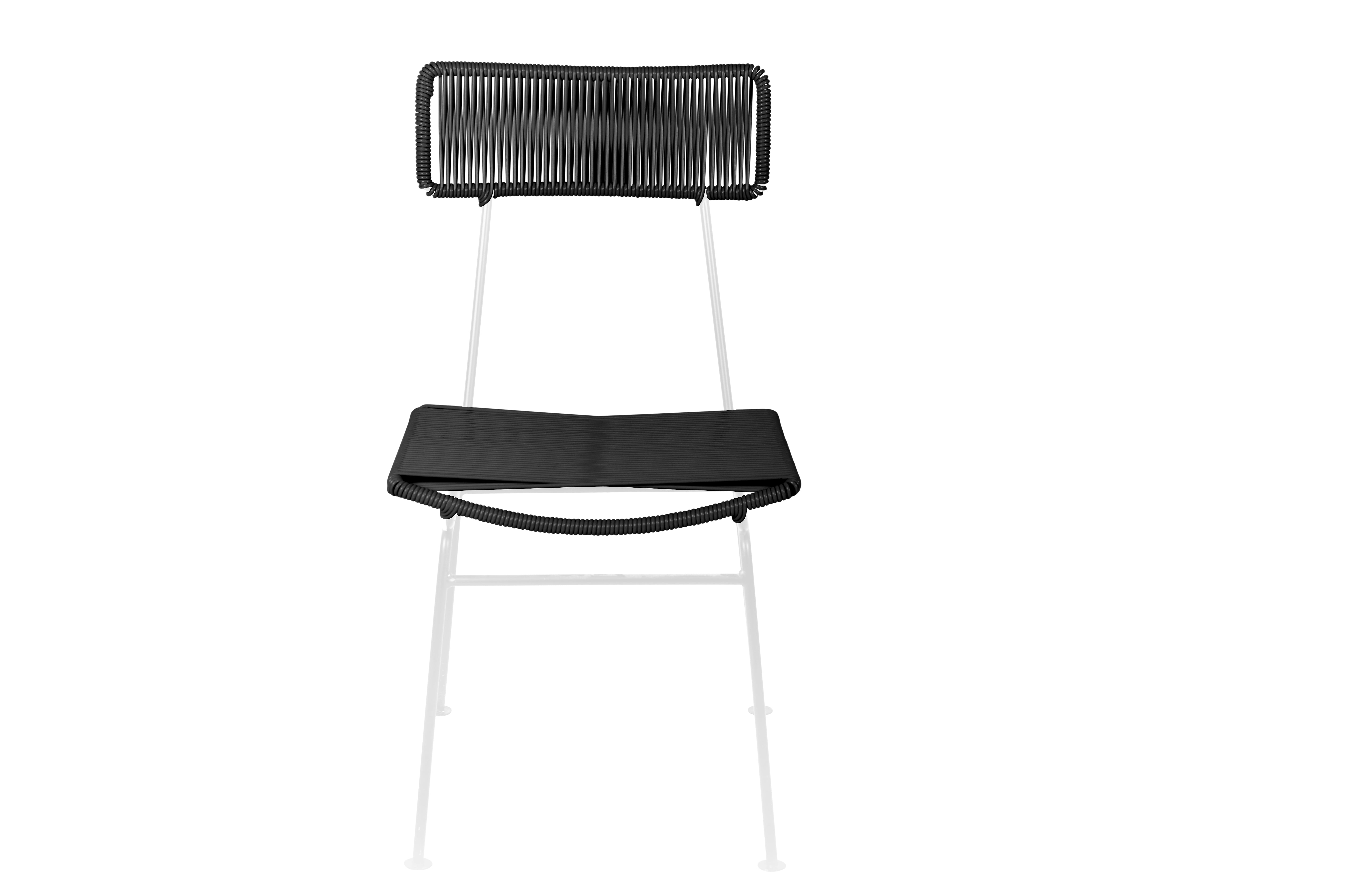 Hapi Chair White Frame - Color Black Weave