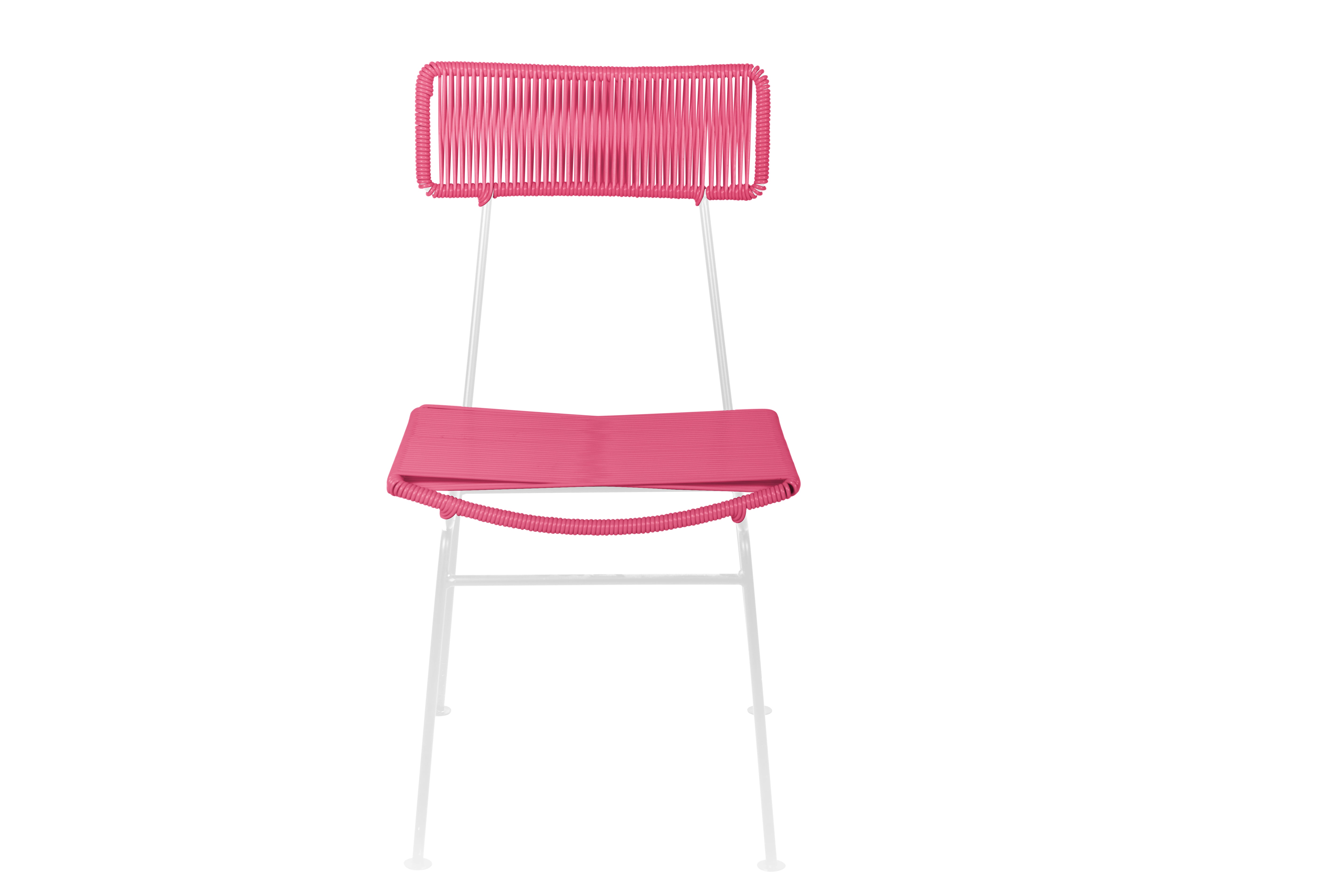 Hapi Chair White Frame - Color Pink Weave