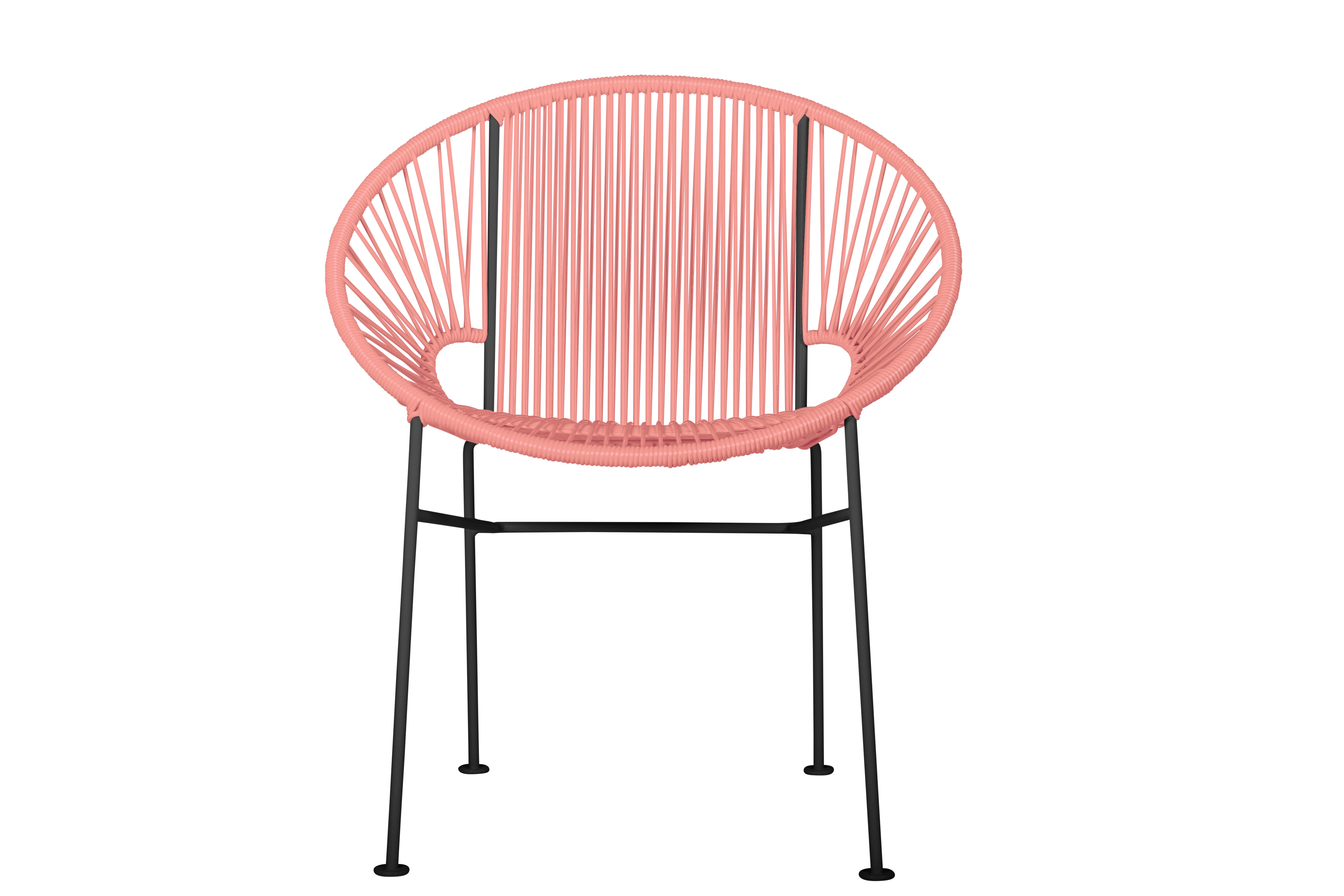 Concha Chair Black Frame - Color Coral Weave