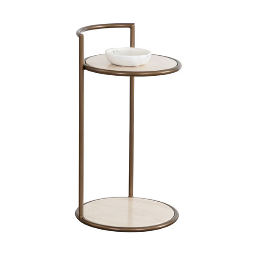 Parga End Table  Rustic Bronze